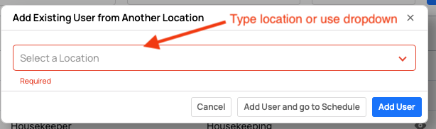 select location