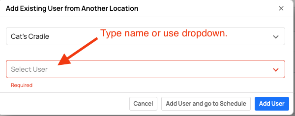 select user