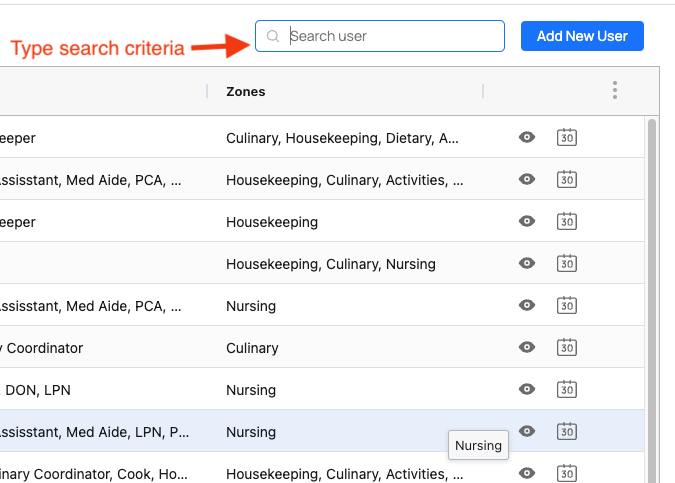 type search criteria